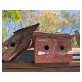 Large Lot of Primitive Vintage Birdhouses