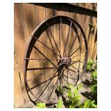 Antique Iron Wagon Wheel - 56'
