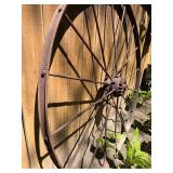 Antique Iron Wagon Wheel - 56'