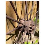 Antique Iron Wagon Wheel - 56'