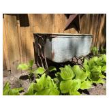 Vintage Double Farmhouse Sink w/ Cast Iron Base