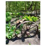 Antique Wagon Wheels w/Axle's & Seat
