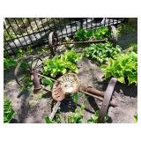 Antique Wagon Wheels w/Axle's & Seat