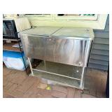 Nice Stainless 2-Door Rolling Cooler