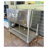 Nice Stainless 2-Door Rolling Cooler