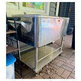 Nice Stainless 2-Door Rolling Cooler