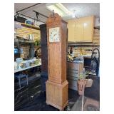 Working Vintage Grandfather Clock w/Pendulum & Weights
