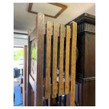 Working Antique Mission Oak Grandfather Clock w/ Pendulum & Weights