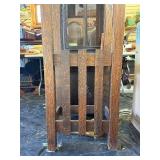 Working Antique Mission Oak Grandfather Clock w/ Pendulum & Weights