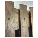 Working Antique Mission Oak Grandfather Clock w/ Pendulum & Weights