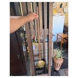 Working Antique Mission Oak Grandfather Clock w/ Pendulum & Weights