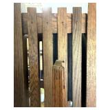 Working Antique Mission Oak Grandfather Clock w/ Pendulum & Weights