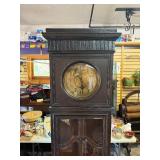 Working Antique Grandfather Clock w/Pendulum & Weights