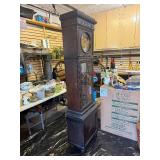 Working Antique Grandfather Clock w/Pendulum & Weights