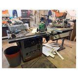 Heavy Duty Industrial Working DELTA Model RT-31 Table Saw w/ RIDGID Heavy Duty 12' Compound Miter Saw