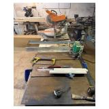 Heavy Duty Industrial Working DELTA Model RT-31 Table Saw w/ RIDGID Heavy Duty 12' Compound Miter Saw