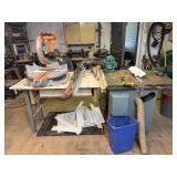 Heavy Duty Industrial Working DELTA Model RT-31 Table Saw w/ RIDGID Heavy Duty 12' Compound Miter Saw