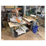Heavy Duty Industrial Working DELTA Model RT-31 Table Saw w/ RIDGID Heavy Duty 12' Compound Miter Saw
