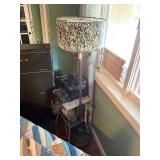 Very Nice Mid Century Torchiere Floor Lamp w/Fiberglass Shade