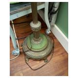 Very Nice Mid Century Torchiere Floor Lamp w/Fiberglass Shade