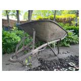 Vintage 1930's Industrial Steel Wheelbarrow