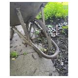 Vintage 1930's Industrial Steel Wheelbarrow