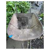 Vintage 1930's Industrial Steel Wheelbarrow