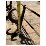 LARGE Original Antique Cast Iron Train Car Hat / Coat / Luggage Rack