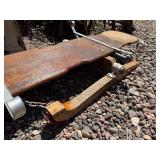 Very Cool Vintage 7' Wooden Steerable Snow Sled