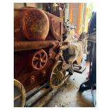 Neat Old Vintage Coin-Operated Ride On Horse Drawn Fire Wagon - AS IS