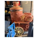 Neat Old Vintage Coin-Operated Ride On Horse Drawn Fire Wagon - AS IS