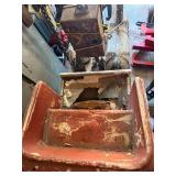 Neat Old Vintage Coin-Operated Ride On Horse Drawn Fire Wagon - AS IS