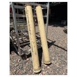 2 Antique Architectural Wood Posts - Approx 5' Tall