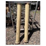 2 Antique Architectural Wood Posts - Approx 5' Tall