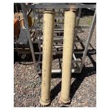 2 Antique Architectural Wood Posts - Approx 5' Tall
