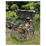 Matching Pair of Antique Iron Wagon Wheels - 43'