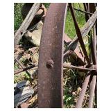 Matching Pair of Antique Iron Wagon Wheels - 43'