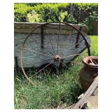 Matching Pair of Antique Iron Wagon Wheels - 43'