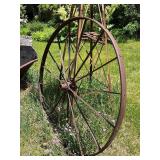 Antique Iron Wagon Wheel - 53'