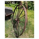 Antique Iron Wagon Wheel - 53'