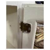 Vintage Painted Wood Corner Cabinet w/Shelves - White