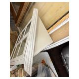 Vintage Painted Wood Corner Cabinet w/Shelves - White