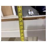 Vintage Painted Wood Corner Cabinet w/Shelves - White