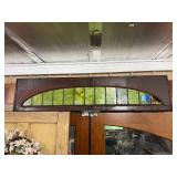 Large Antique Stained Glass Arched Window - AS IS