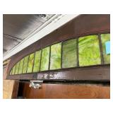 Large Antique Stained Glass Arched Window - AS IS