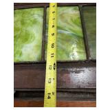 Large Antique Stained Glass Arched Window - AS IS