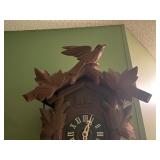Vintaeg Black Forest Carved Cuckoo Clock w/Weights