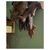 Vintaeg Black Forest Carved Cuckoo Clock w/Weights