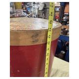 Very Cool Antique Bull-Meat Brand Flour Barrel w/Original Lid - Great Graphics!