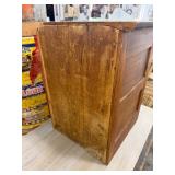 Nice Antique Wood Cabinet w/Drawer & Brass Handle
